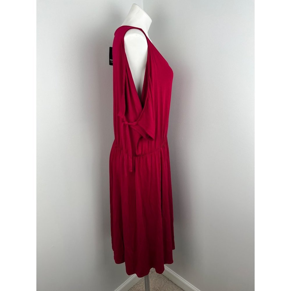 Torrid Red Jersey Cold Shoulder Stretch Dress 2X - Picture 3 of 7